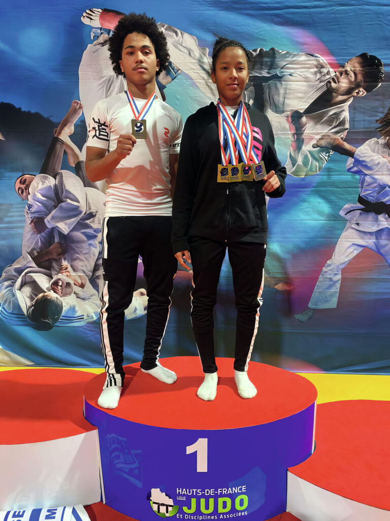 Helene et Yann Boureaud jeunes espoirs guadeloupéens au ju-jitsu