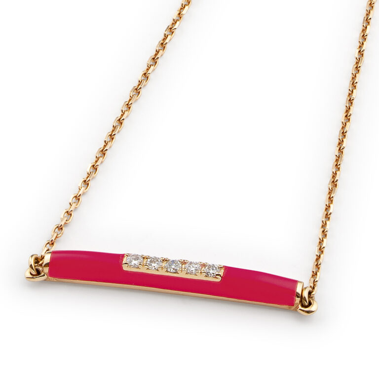 Collier marbella email rose et diamants